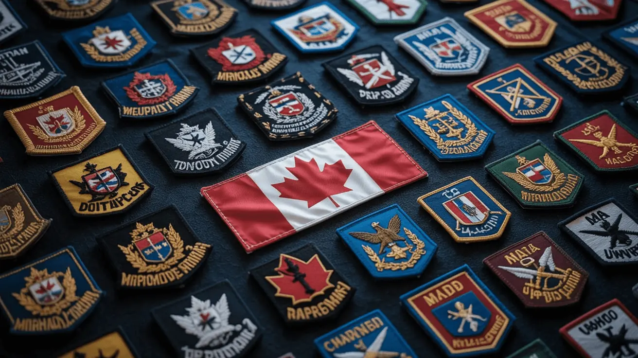 Custom military patches in Canada.