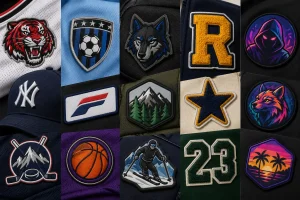 Visual representation of embroidery, woven, PVC, chenille, and sublimated patches